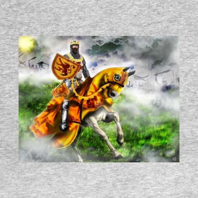 King Robert the Bruce at Bannockburn, Stirling in Scotland 1314AD [Historical Figure Drawing] by grantwilson